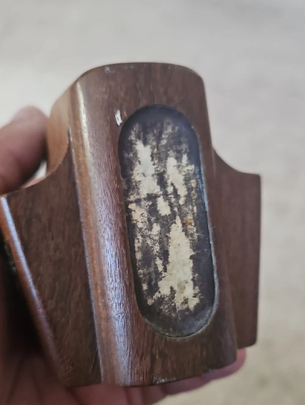 Vintage K.N. Bergen Norway Wooden Match Holder